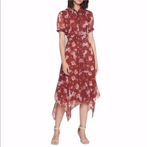 Walter Baker Smith Midi Dress in Berry Hibiscus M